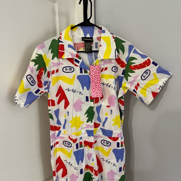 NWT Nooworks ⚡️Art Print Jumpsuit Size XL Lisa Congdon ULTRA RARE - Picture 2 of 6